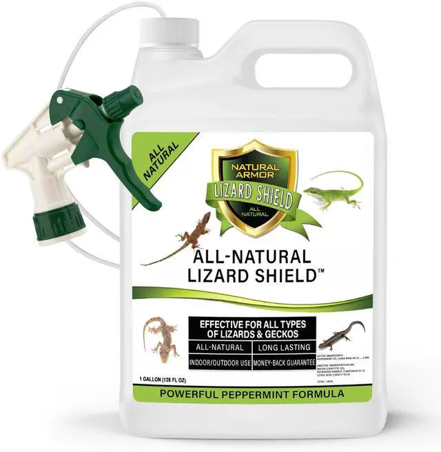 Main image of Lizard & Gecko Repellent Spray - Powerful Peppermint Formulation Repels All Types of Lizards & Geckos and Works Better Than Ultrasonic Gimmicks 128 fl oz - Gallon Ready to Use