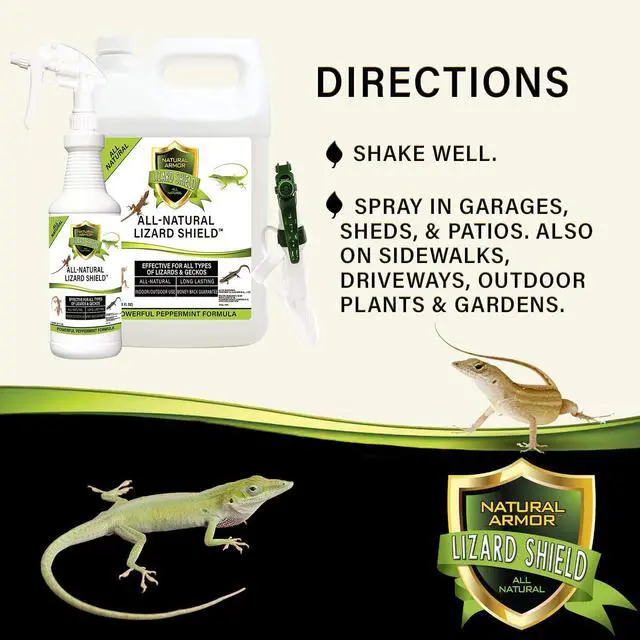 Alt view image 5 of 7 - Lizard & Gecko Repellent Spray - Powerful Peppermint Formulation Repels All Types of Lizards & Geckos and Works Better Than Ultrasonic Gimmicks 128 fl oz - Gallon Ready to Use