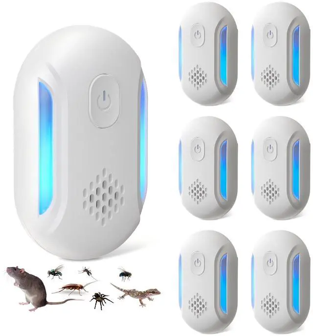 Main image of Ultrasonic Pest Repeller, 6-Pack Pest Repellent Ultrasonic Plug in for Mice, Roaches, Geckos and Spiders, Indoor Ultrasonic Rodent Repeller