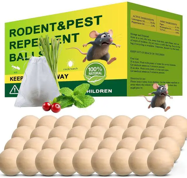 Main image of 36 Pack Peppermint Rodent Repellent - Portable Mouse Repellent for Indoor & Outdoor Use, Long-Lasting Safe Mice Repellent, Natural Effective Mouse Repellent Pouches for Home/Garage/Garden (36)