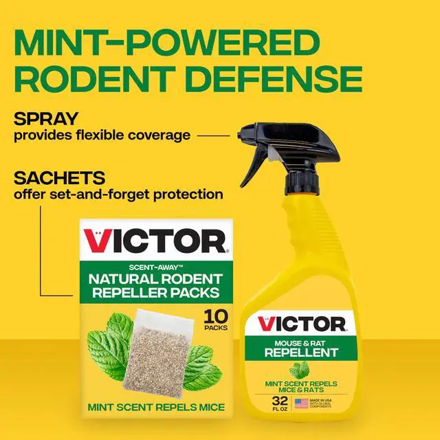 Alt view image 7 of 7 - Scent-Away Natural Rodent Repeller Peppermint Oil Mouse and Rat Repellent 5 High-Strength Rodent Repelling Sachets Included