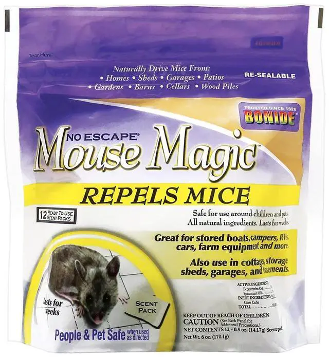 Main image of Mouse Magic Mouse Repellent Scent Packs, 4 Ready-to-Use Packs for Indoor & Outdoor Use, People & Safe 12-pk