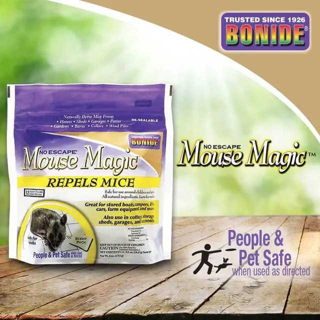 Alt view image 2 of 7 - Mouse Magic Mouse Repellent Scent Packs, 4 Ready-to-Use Packs for Indoor & Outdoor Use, People & Safe 12-pk