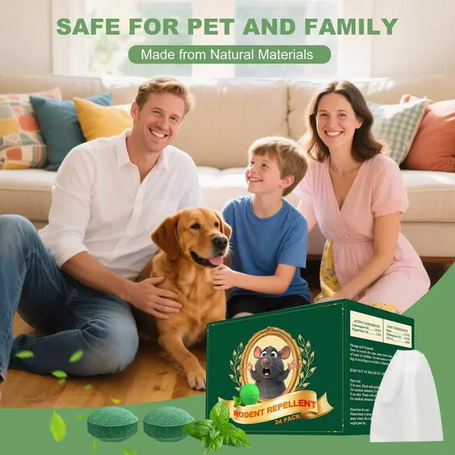 Alt view image 2 of 7 - 24 Pack Mouse Rodent Repellent, Peppermint Oil Balls for Mice Rodent Deterrent,Natural Pest Control Pouches for Cockroach, Spider and Pests, Indoor & Outdoor,Keeps Rats Away from Home and Kitchen 4