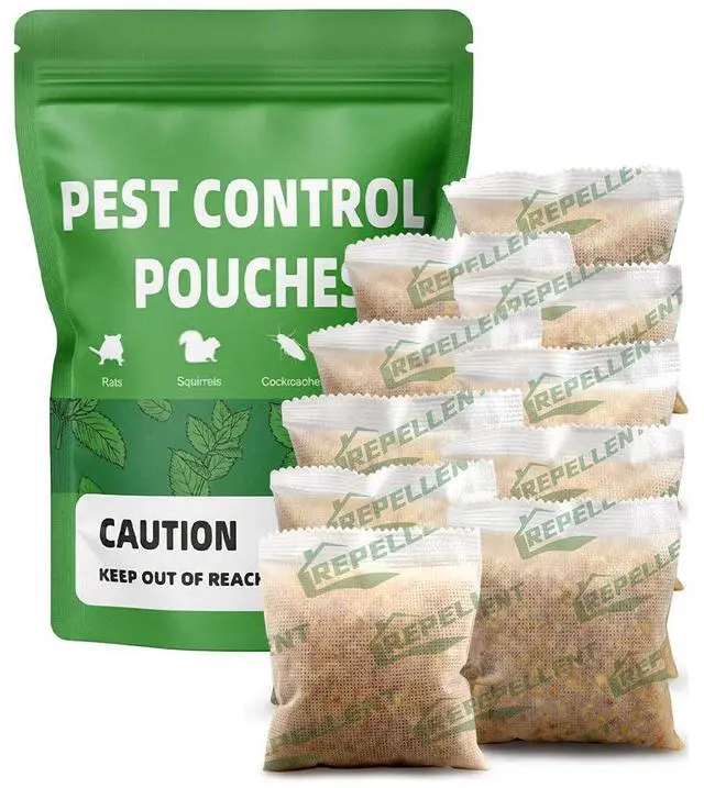 Main image of Pest Control, Mice Repellent Indoor, Mouse Repellant Pouches, Rodent Repellent, Peppermint to Repel Ant, Roach & Spider, Rat Deterrent for House, Keep Mice Away, Effective for 60-90 Days-10P