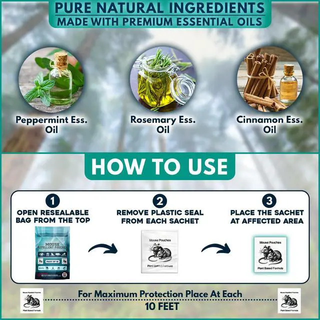 Alt view image 3 of 7 - Natural Mouse Repellent Pouches
