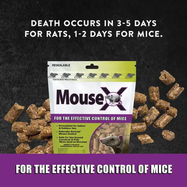 Alt view image 2 of 7 - Rodent Control Bait Pellets for Rats & Mice Poison Free, Pet Safe | Indoor & Outdoor Use Pellets |1 lb. Bag