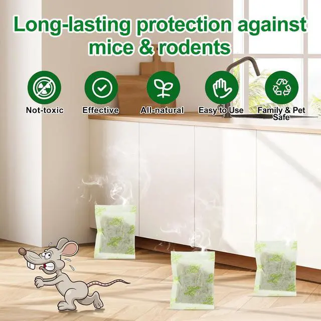 Alt view image 3 of 6 - for Mice Rodent Rats Squirrel Pests Repellent Indoor Outdoor Use, Rodent Rat Mouse Deterrent Family Pet Safe Ideal for House Garage Warehouse Hotel