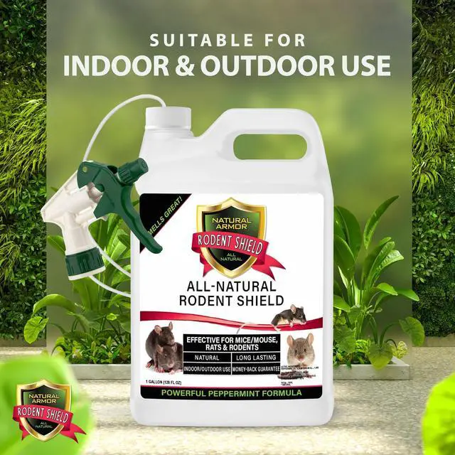 Alt view image 3 of 7 - Peppermint Repellent for Mice/Mouse, Rats & Rodents Rodent Shield. 128 OZ Gallon