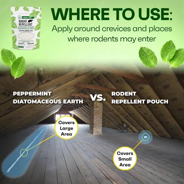 Alt view image 5 of 7 - Rodent Repellent Pest Control, Diatomaceous Earth Peppermint Pest Powder, 1 lb