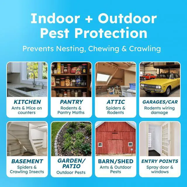 Alt view image 3 of 7 - Peppermint Oil Spray for Rodents - 16oz Mouse Repellent & Rodent Repellent Spray, Natural Mice Repellent with Cinnamon, Clove, and Rosemary Oils - Safe Indoor & Outdoor Use