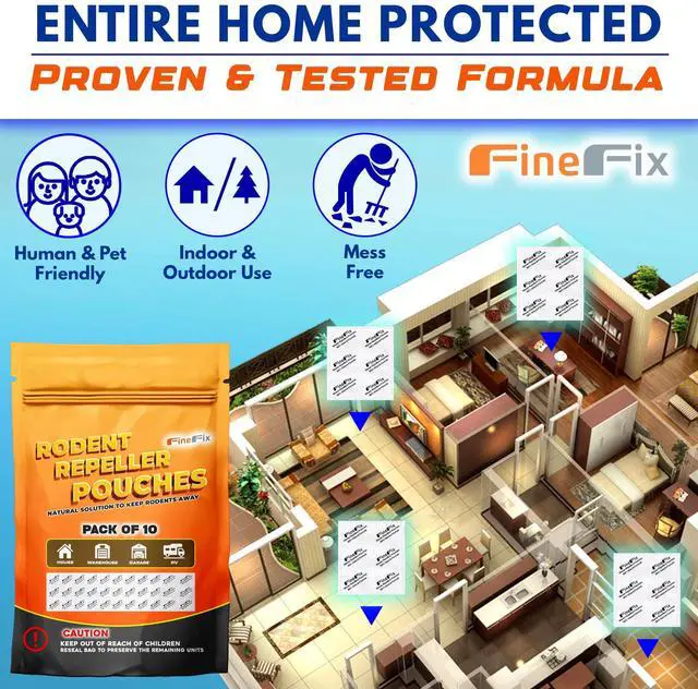 Alt view image 3 of 7 - Rodent Repellent Pouches, 10 Pack Natural Peppermint Mouse Repellent Pouch, Rodent-Repelling Pouches Help Get Rid of Mice and Rats for Indoor and Outdoor Use in Home, Garage, RV, Barn, Boat