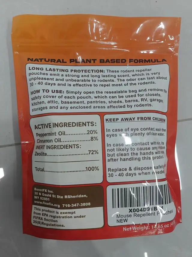 Alt view image 7 of 7 - Rodent Repellent Pouches, 10 Pack Natural Peppermint Mouse Repellent Pouch, Rodent-Repelling Pouches Help Get Rid of Mice and Rats for Indoor and Outdoor Use in Home, Garage, RV, Barn, Boat