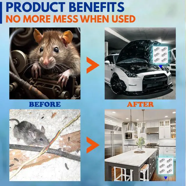 Alt view image 5 of 7 - Rodent Repellent Pouches, 10 Pack Natural Peppermint Mouse Repellent Pouch, Rodent-Repelling Pouches Help Get Rid of Mice and Rats for Indoor and Outdoor Use in Home, Garage, RV, Barn, Boat
