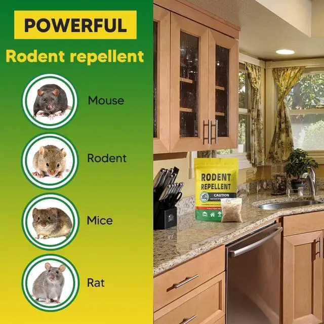 Alt view image 2 of 7 - Rodent Repellent Indoor, Mice Repellent Indoor, Mouse Repellent Pouches, Rat Repellent for Outside,Mouse Deterrent,Keeps Mice Away, Safe for Humans and Pets, 90 Days Protection, 8 Packs