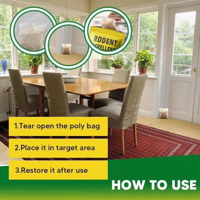 Alt view image 3 of 7 - Rodent Repellent Indoor, Mice Repellent Indoor, Mouse Repellent Pouches, Rat Repellent for Outside,Mouse Deterrent,Keeps Mice Away, Safe for Humans and Pets, 90 Days Protection, 8 Packs