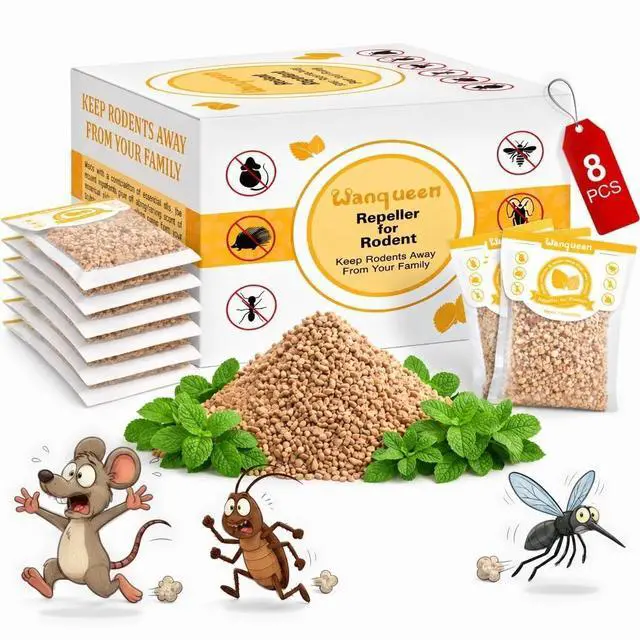 Main image of Pack Rodent Mouse Repellent Pouches Peppermint Oil to Repel Mice and Rats, Mouse Repeller Pest Repellent Pouches Mice Repellent for House Mouse Deterrent Indoor