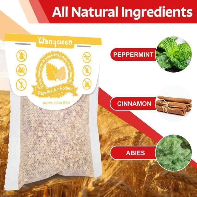 Alt view image 6 of 6 - Pack Rodent Mouse Repellent Pouches Peppermint Oil to Repel Mice and Rats, Mouse Repeller Pest Repellent Pouches Mice Repellent for House Mouse Deterrent Indoor