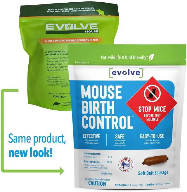Alt view image 2 of 7 - Evolve Mouse Birth Control Soft Bait Sausages 1.5 lbs | Science-Based Mouse Population Control | Non-Lethal, Long-Term Population Management