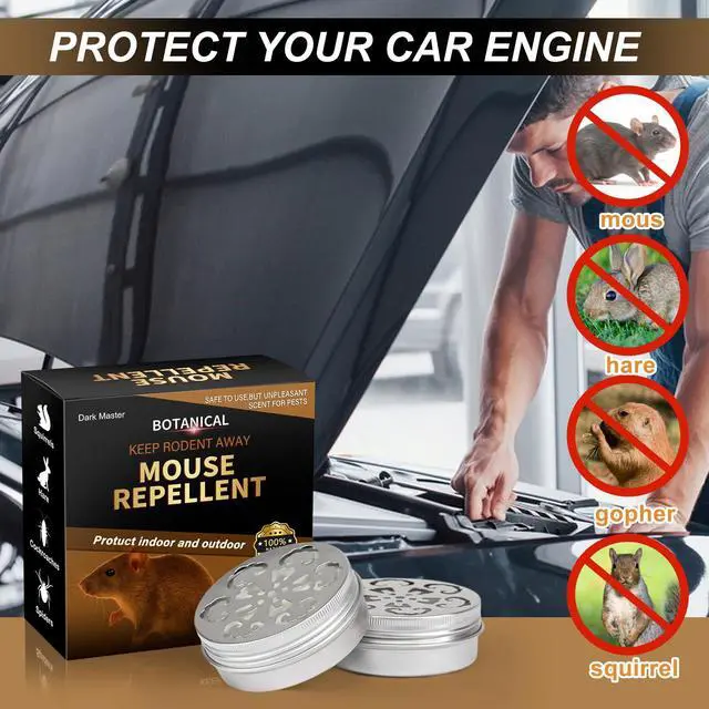 Alt view image 5 of 7 - Rodent Repellent for Car Engines,6 Pack Mouse Repellent Peppermint Oil