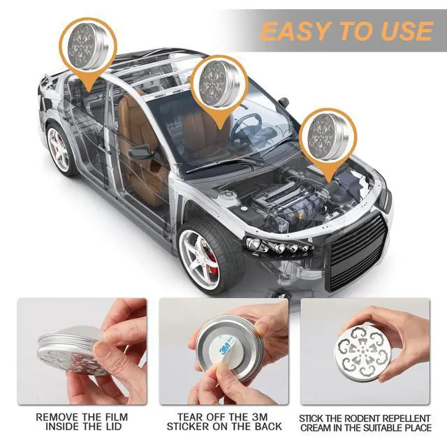 Alt view image 4 of 7 - Rodent Repellent for Car Engines,6 Pack Mouse Repellent Peppermint Oil