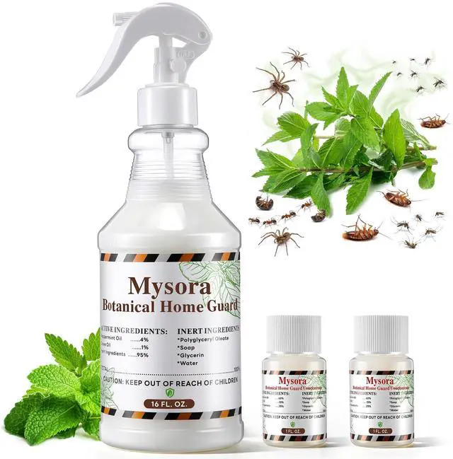 Main image of Pack Peppermint Oil Spray Kit, 16oz Natural Plant-Based & 2 x 1oz Concentrate Refills, Natural Bug Spray Control for Ants, Spider, Flies, Mosquitoes, Mice, Rats, Bed Bug, Rodent, Safe for Kid