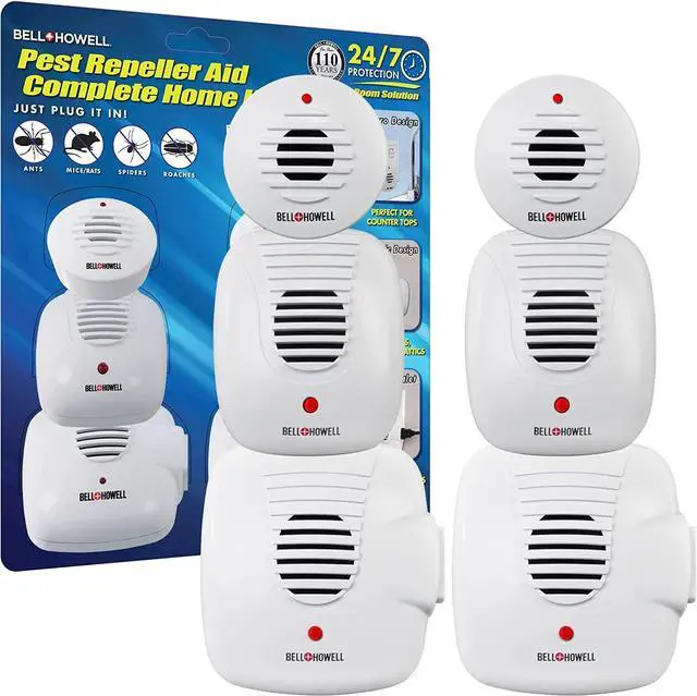 Main image of Ultrasonic Pest Repeller plug in device Complete Kit 6 Pack, Effectively Aids to repel mice, bugs, Rats, Rodents, Mosquitos, roaches, Spiders and Ants Chemical, odor and sound free