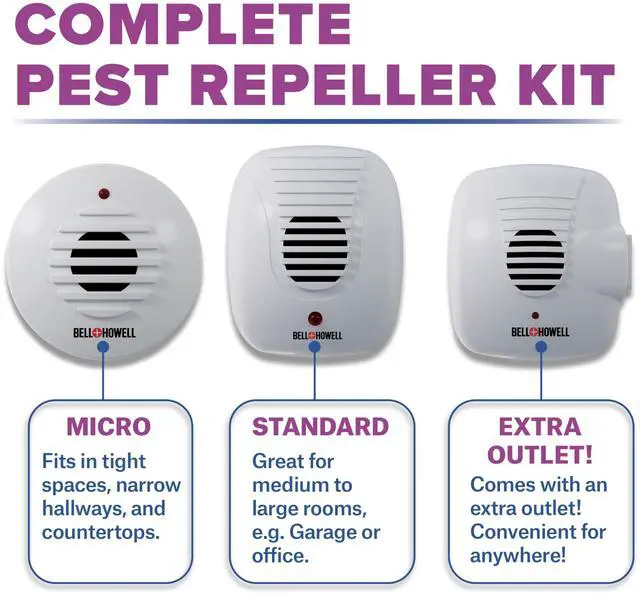 Alt view image 3 of 7 - Ultrasonic Pest Repeller plug in device Complete Kit 6 Pack, Effectively Aids to repel mice, bugs, Rats, Rodents, Mosquitos, roaches, Spiders and Ants Chemical, odor and sound free