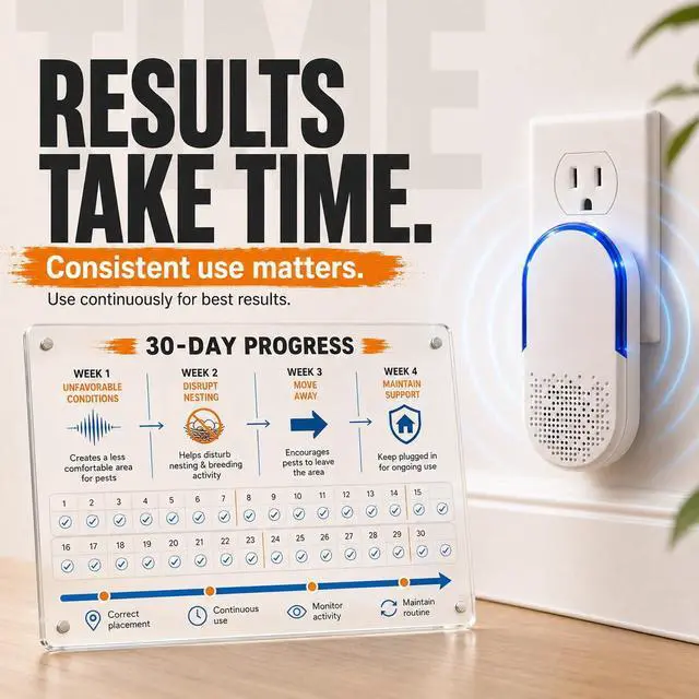 Alt view image 7 of 7 - Ultrasonic Pest Control Repeller - Electronic & Ultrasound, Indoor Plug-in Repellent - Get rid of - Rodents, Mice, Squirrels, Bats, Insects, Bed Bugs, Ants, Fleas, Spiders, Roaches (3Pack)