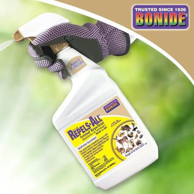 Alt view image 7 of 7 - Repels-All Animal Repellent, 32 oz Ready-to-Use Spray, Outdoor Garden Deer & Rabbit Repellent, People & Pet Safe