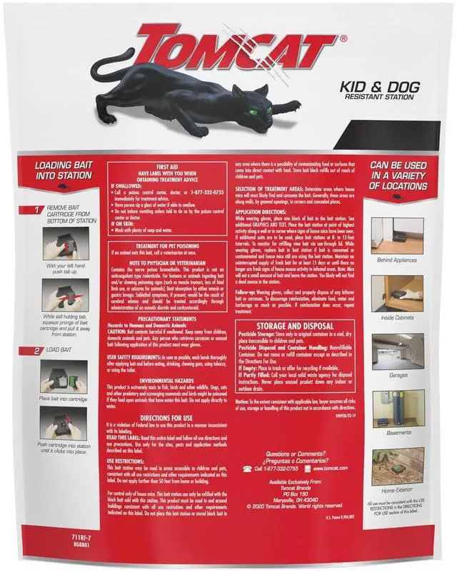 Alt view image 2 of 7 - Mouse Killer, Child and Dog Resistant Refillable Station Weather-Resistant Indoor/Outdoor Bait Station with Clear Monitoring Lid, 1 Station and 16 Bait Blocks