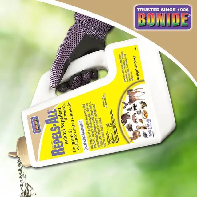 Alt view image 6 of 7 - Repels-All Animal Repellent Granules, 3 lbs. Ready-to-Use Deer & Rabbit Repellent, Deter Pests from Lawn & Garden