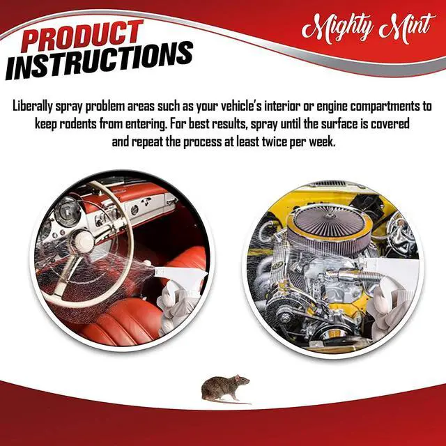 Alt view image 2 of 4 - Gallon (128 oz) Rodent Repellent Spray for Vehicle Engines and Interiors - Cars, Trucks, RVs, & Boats