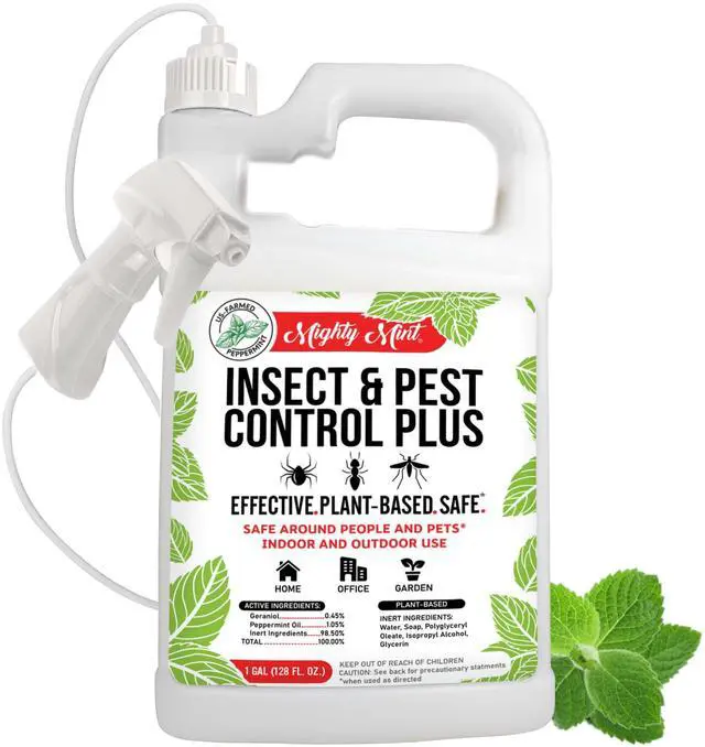 Main image of Peppermint Oil Insect Repellent Plus Spray Natural Indoor & Outdoor Bug Control for Spiders, Ants, Roaches, and More Plant-Based, Extra-Strong Formula - 128 oz