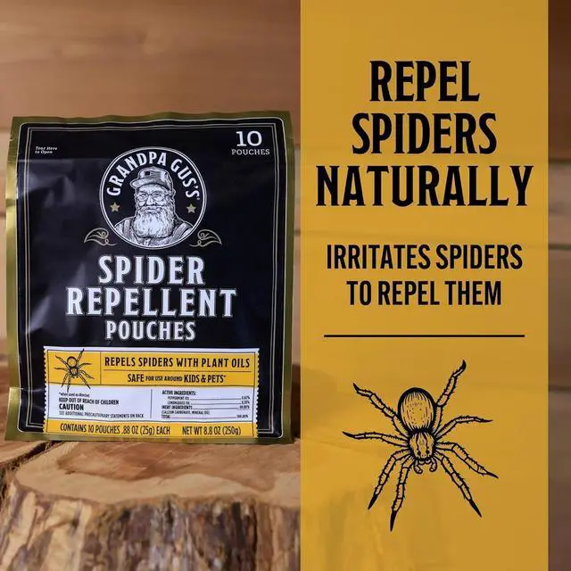 Alt view image 2 of 7 - Natural Spider Repellent Pouches, Peppermint and Lemongrass Oil Indoor Spider Deterrent, Wolf Spider Repellent, Closet, Basement, Cabin, Shed, RV and Garage, 10 Pack