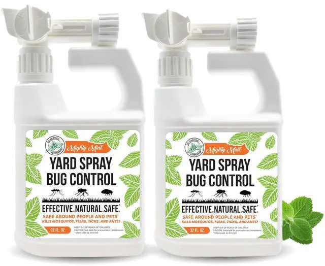 Main image of Peppermint Oil Lawn & Yard Bug Control Spray Natural Outdoor Pest Repellent for Fleas, Ticks, Mosquitoes, Ants, and More Plant-Based, Extra-Strength Formula 32 oz (Pack of 2)