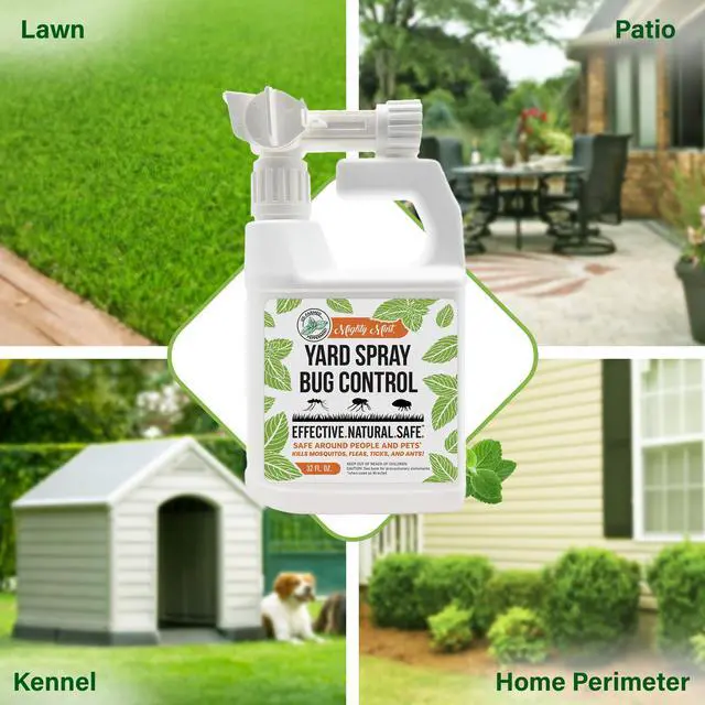 Alt view image 3 of 7 - Peppermint Oil Lawn & Yard Bug Control Spray Natural Outdoor Pest Repellent for Fleas, Ticks, Mosquitoes, Ants, and More Plant-Based, Extra-Strength Formula 32 oz (Pack of 2)