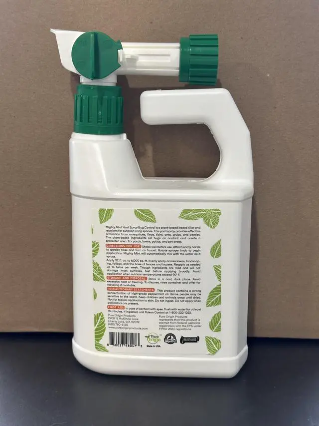 Alt view image 7 of 7 - Peppermint Oil Lawn & Yard Bug Control Spray Natural Outdoor Pest Repellent for Fleas, Ticks, Mosquitoes, Ants, and More Plant-Based, Extra-Strength Formula 32 oz (Pack of 2)