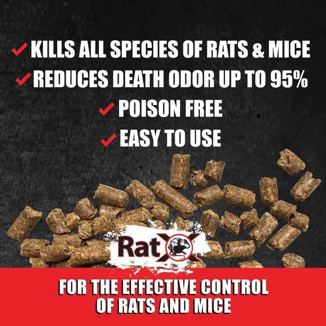Alt view image 6 of 7 - RatX All-Natural Non-Toxic Humane Rat and Mouse Killer Pellets, 3 lb. Bag