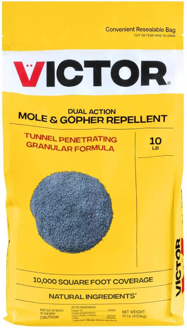 Main image of Mole and Gopher Repellent - Repels Mole, Gopher, Vole, and Other Burrowing Animals - Repel Rodents Outdoors - M7002-2 - 10 lb Bag