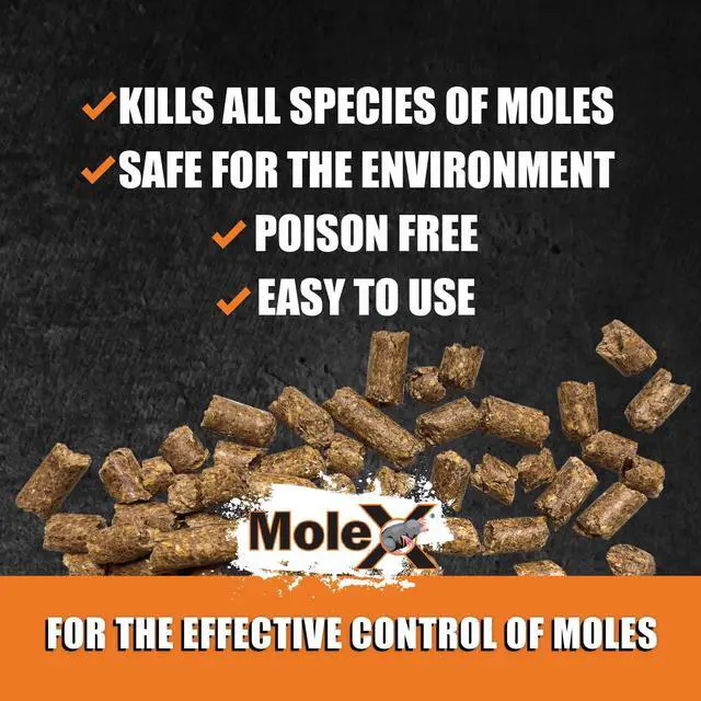 Alt view image 4 of 7 - Mole Control Bait Pellets for Moles Poison Free, Pet Safe | Indoor & Outdoor Use Pellets |8 oz. Bag