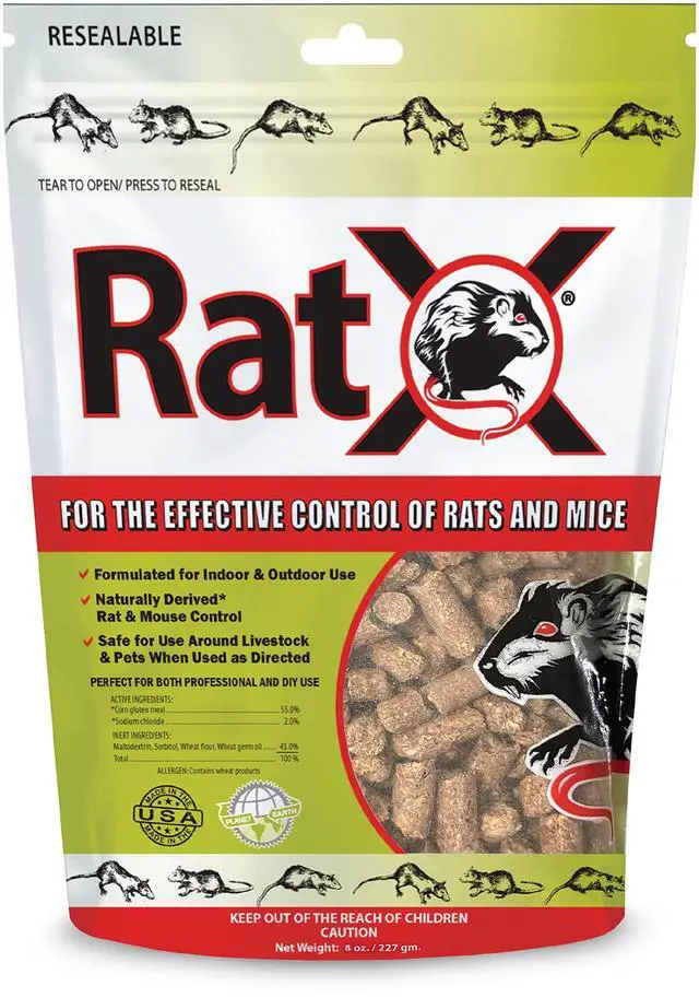 Main image of EcoClear Products 620100-6D RatX All-Natural All Species Rat Mouse, 8 oz. Bag