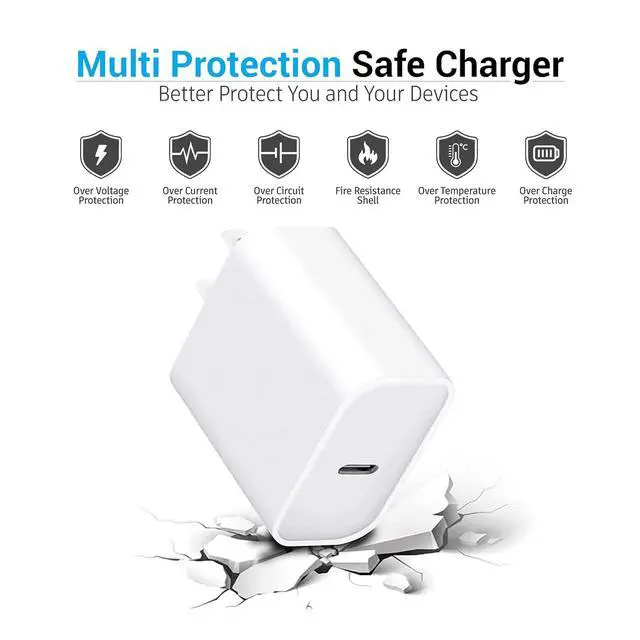 Alt view image 4 of 6 - 3 Pack 30W USB Type C Wall Charger Adapter Plug Brick for iPhone 16E 16 Pro Max/15/14/13/12/11 Plus Charger Fast Charging Block,iPad 11 A16 2025, iPad Air Pro 11,Google Pixel 9,Samsung S24 S10 & More