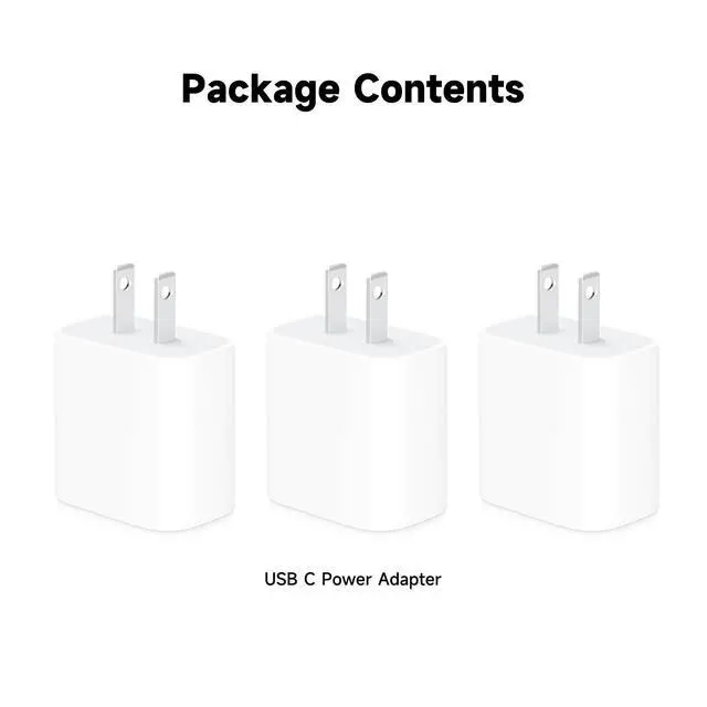 Alt view image 6 of 6 - 3 Pack 30W USB Type C Wall Charger Adapter Plug Brick for iPhone 16E 16 Pro Max/15/14/13/12/11 Plus Charger Fast Charging Block,iPad 11 A16 2025, iPad Air Pro 11,Google Pixel 9,Samsung S24 S10 & More