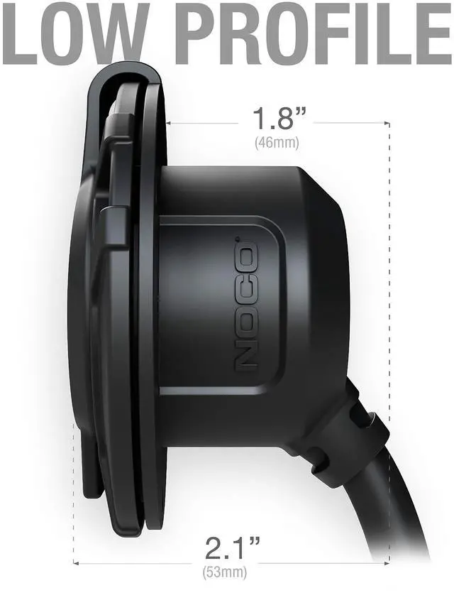 Alt view image 3 of 6 - 15A AC Port Plug, 125V Power Inlet Socket, and Waterproof Electrical Outlet Receptacle Box with 16-Inch Integrated Outdoor Extension Cord