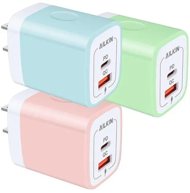Main image of 3pack USB C Charging Block, Multi Wall Outlet Plug for Apple iPhone 17e 17