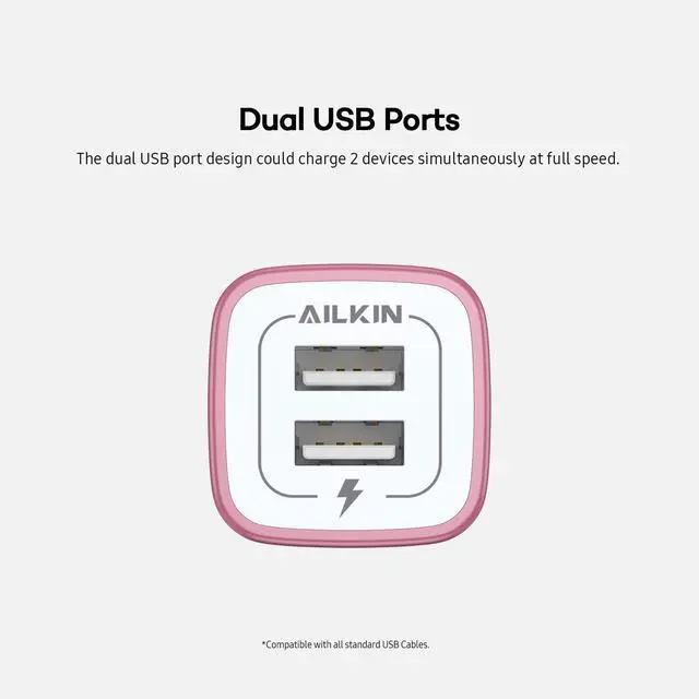 Alt view image 3 of 7 - USB Wall Charger, Charger Block, Multiport Fast Charge Power Brick