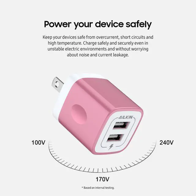 Alt view image 4 of 7 - USB Wall Charger, Charger Block, Multiport Fast Charge Power Brick