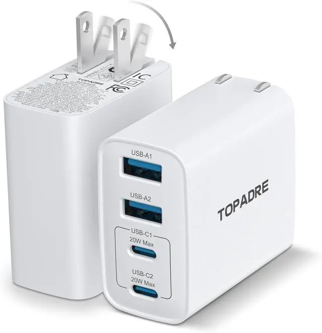 Main image of 40W USB C Charger Block, 2-Pack Foldable Wall Charger