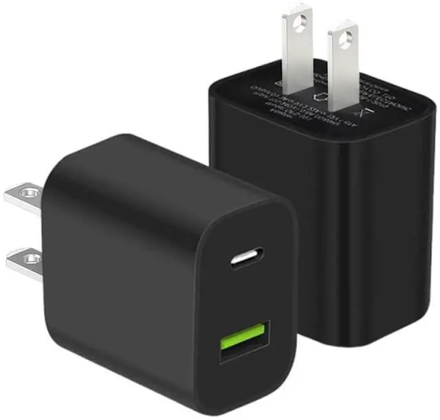 Main image of 2 Pack USB C Charger Block, Dual Port Type C Wall Charger Fast Charging 20W Power Adapter Cube for iPhone 14/14 Pro/14 Pro Max/14 Plus/13/12/11, XS/XR/X, iPad, Samsung, More